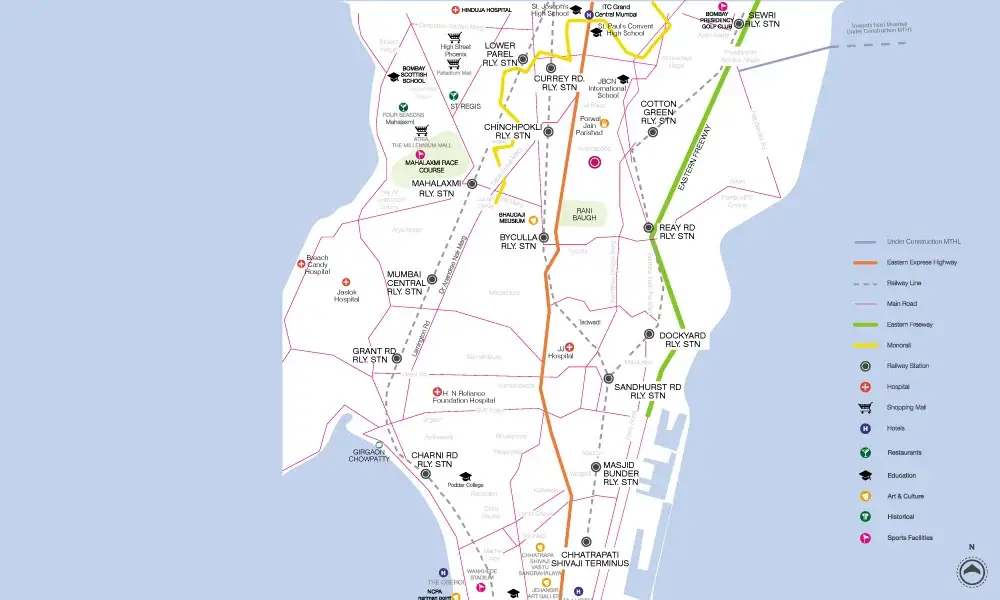 Ruparel Vivanza Byculla Location Map